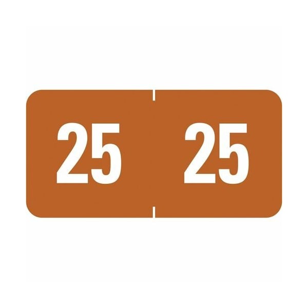 Smead Year Labels, ETS 2024, Color-coded, 1inx1/2in, Brown SMD67925 - main